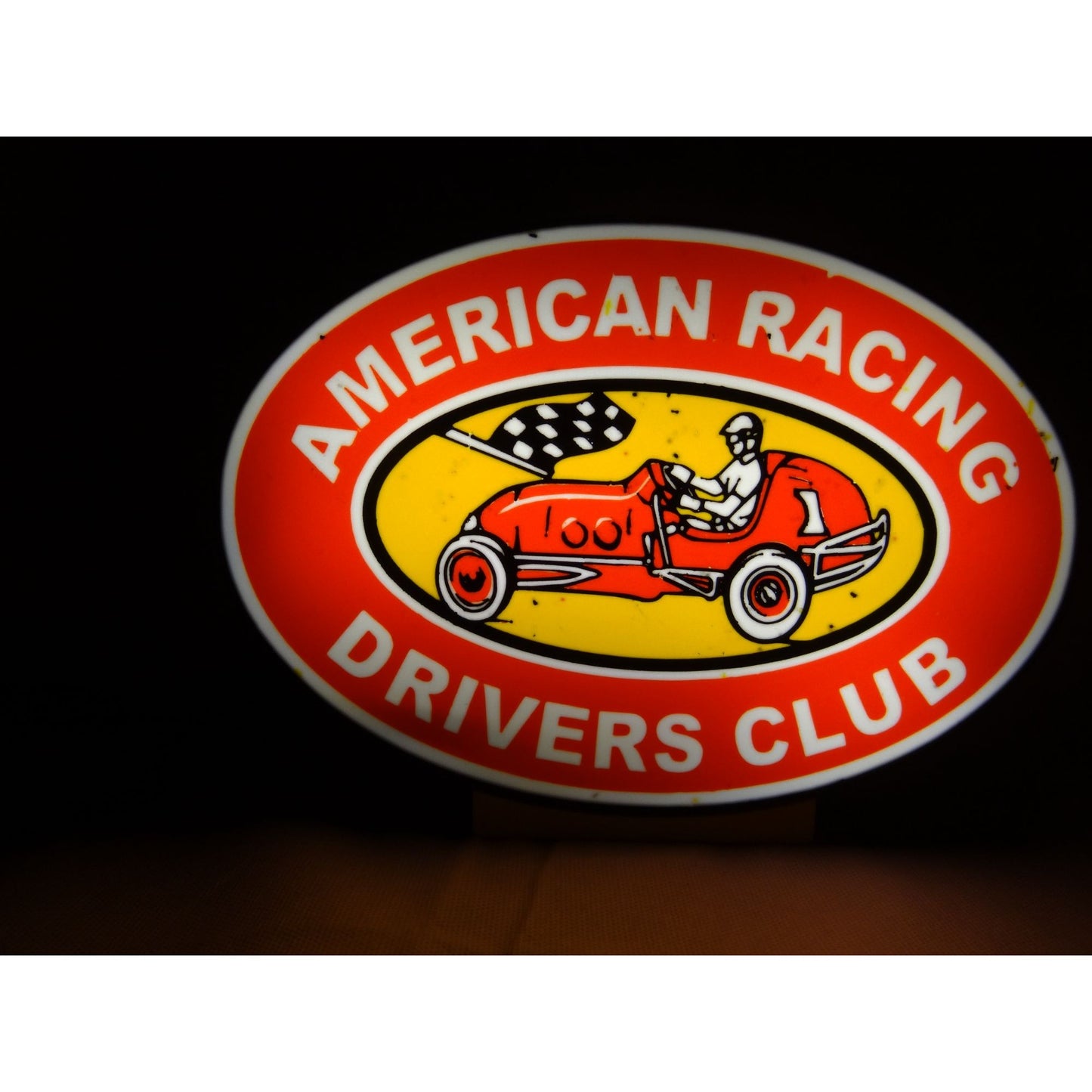 American Racing Drivers Club LED Light-Up Sign With USB Plug-In and dimmer