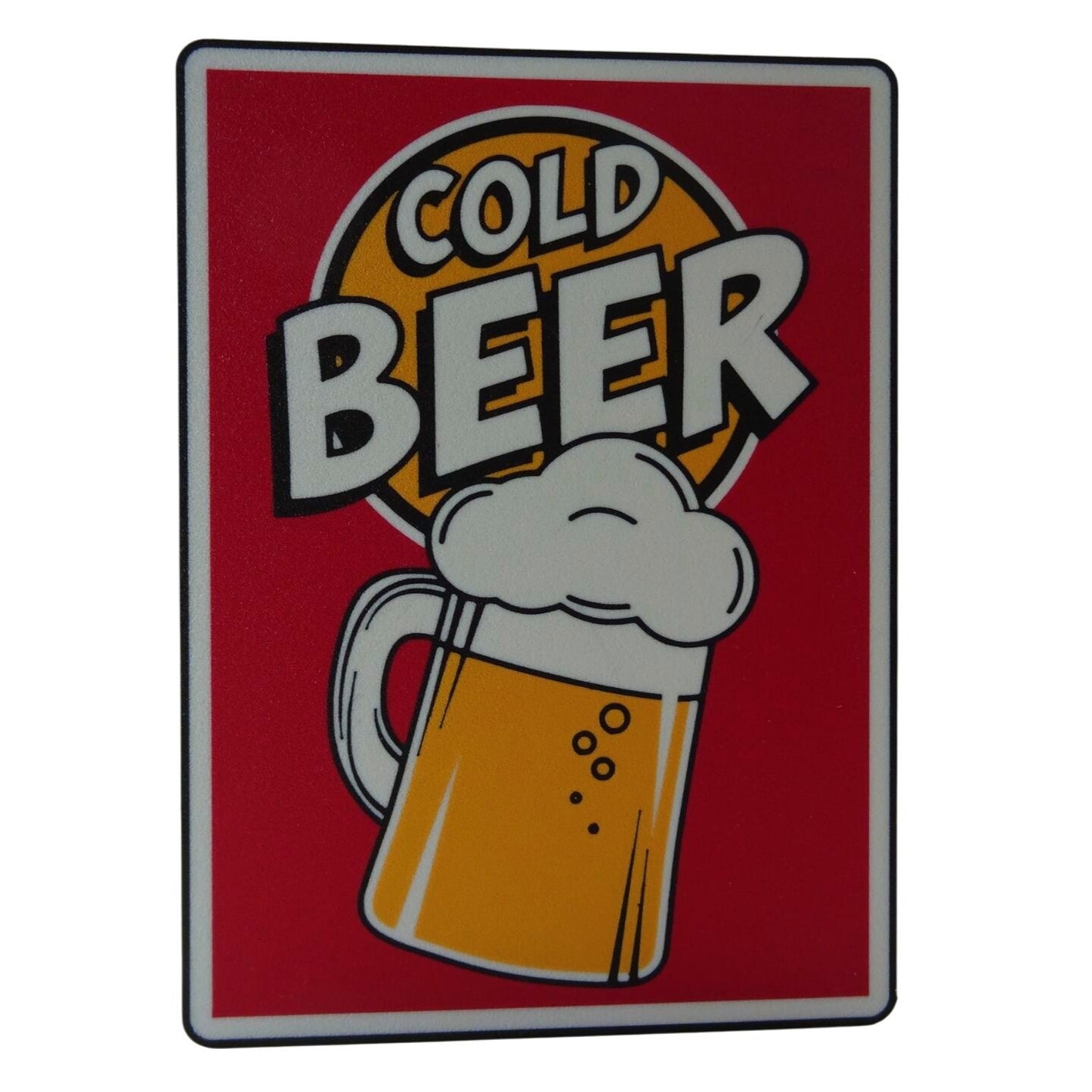 Cold Beer LED Light-Up Wall Sign With USB Power & Bright Colors