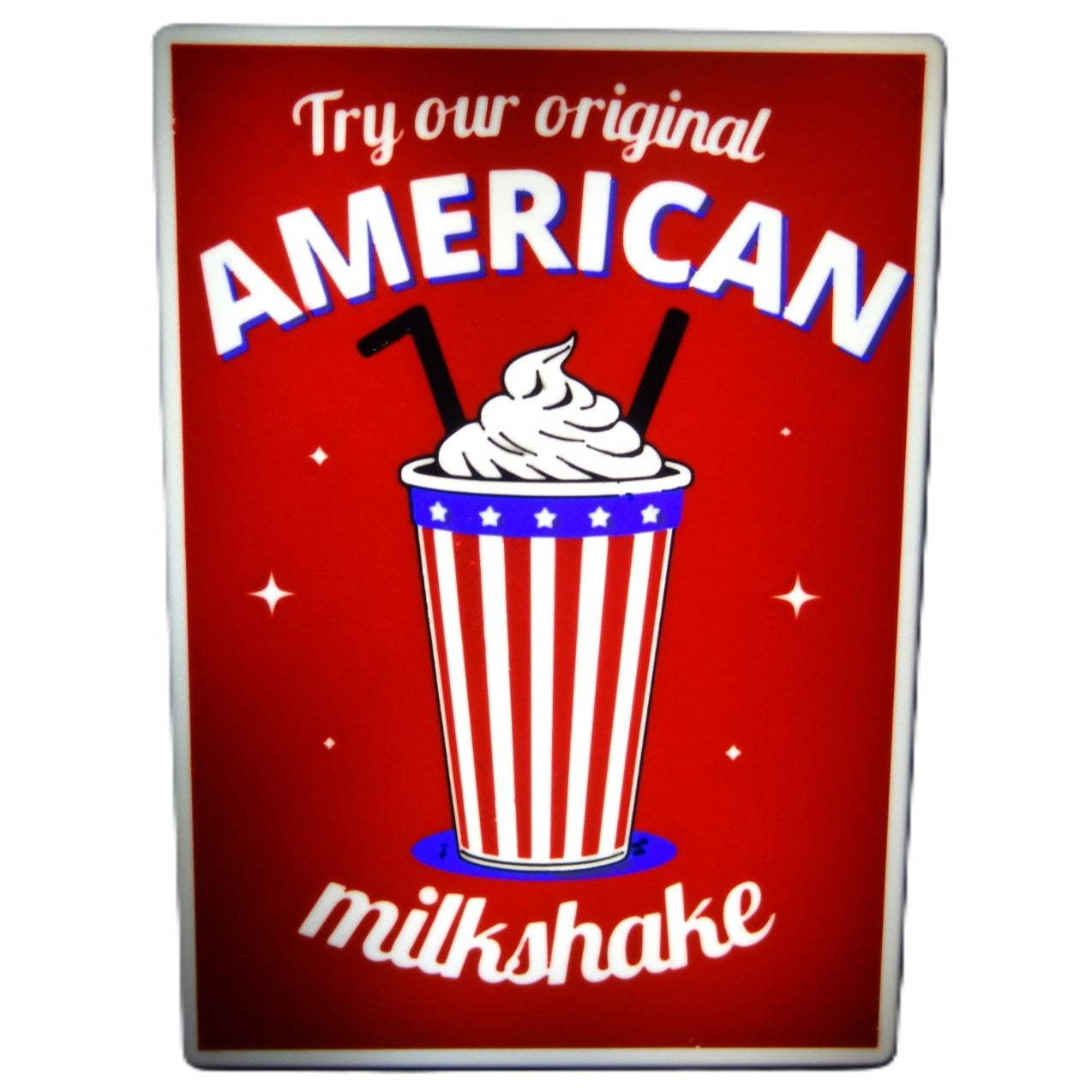 American Milkshake Retro LED Light box  Sign Decor