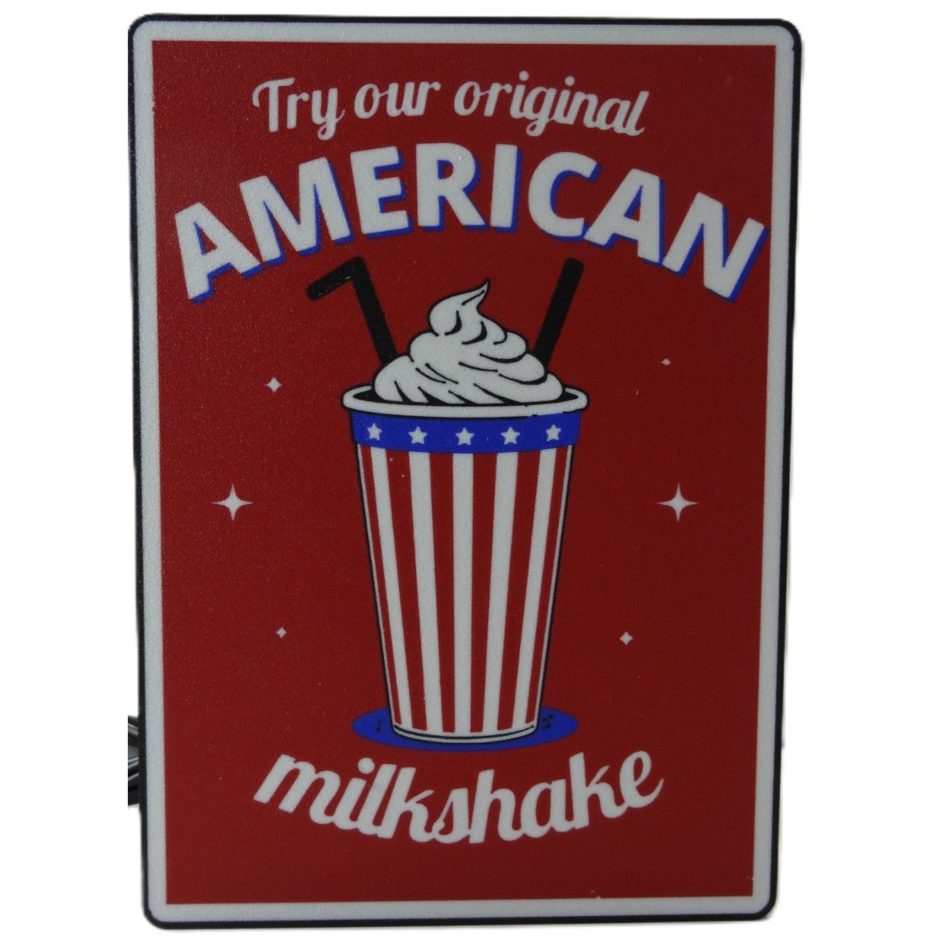 American Milkshake Retro LED Light box  Sign Decor