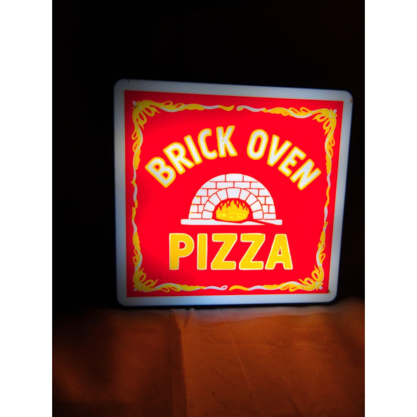 Brick Oven Pizza LED Light-Up Wall Sign
