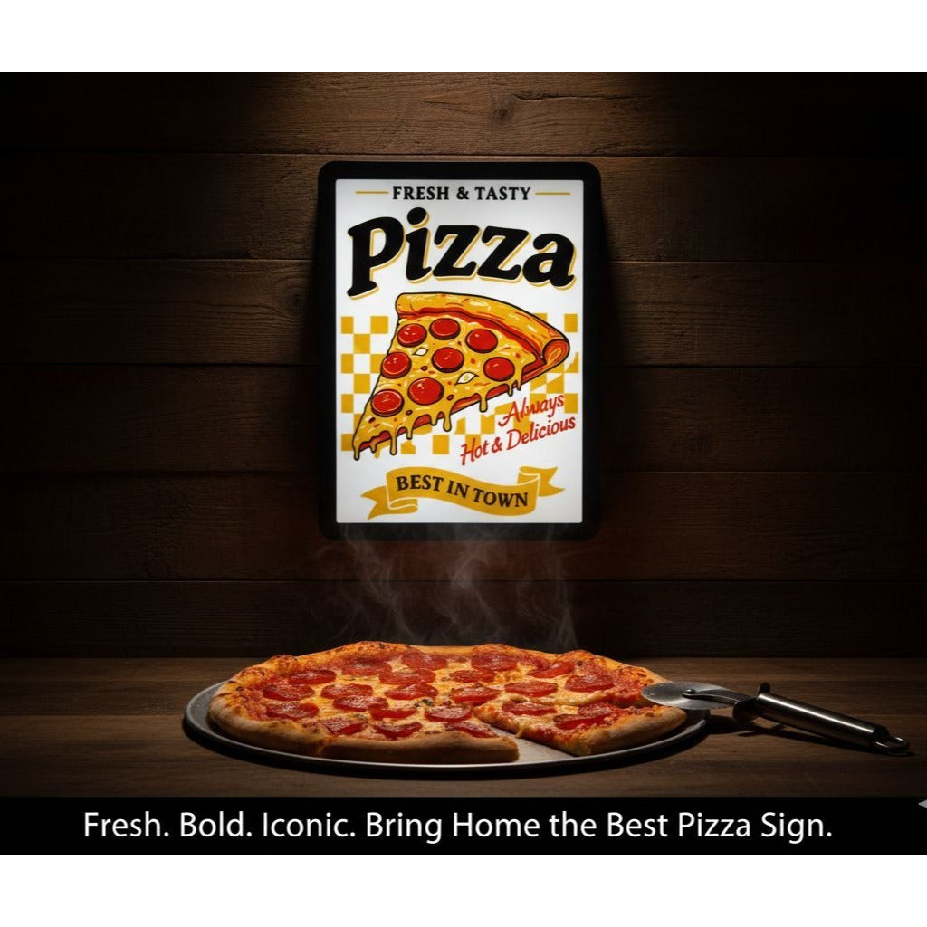 Fresh & Tasty Pizza Light box LED sign