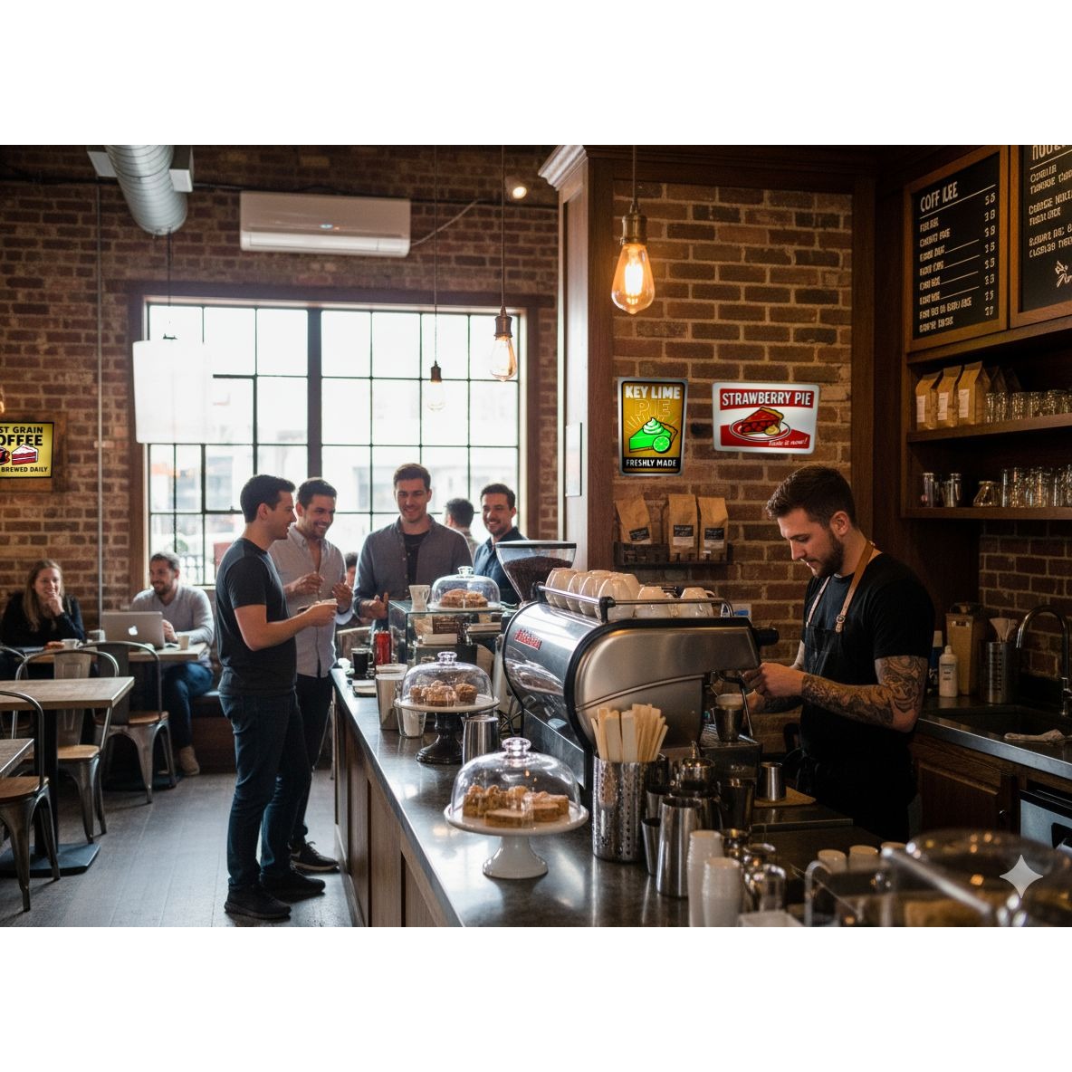 Key Lime Pie Freshly Made LED Light-Up Wall Sign For Coffee shops & Diners