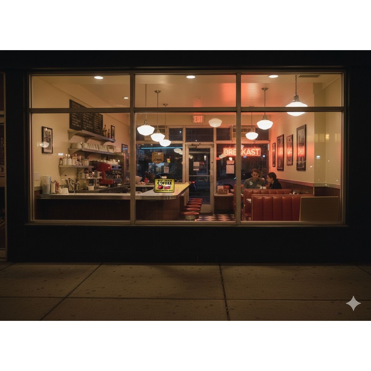 Best Grain Coffee LED Light-Up Sign With USB Power & Cake Graphic