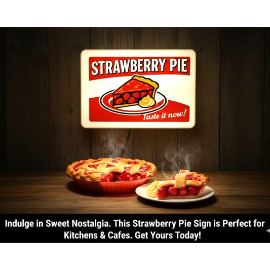 Strawberry Pie LED Light-Up Sign