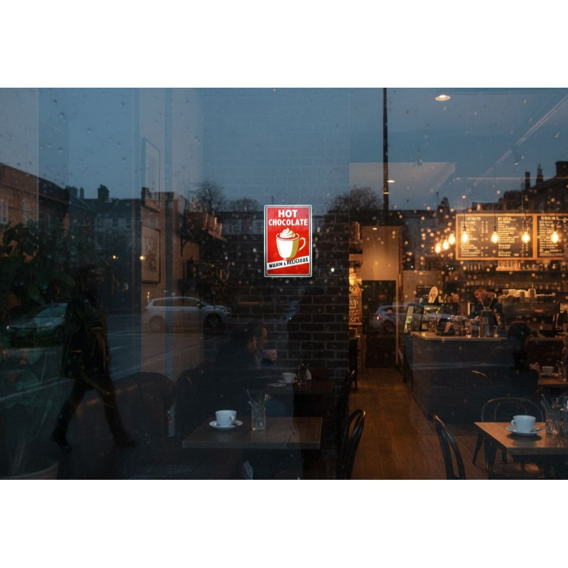 Hot Chocolate LED Light-Up Wall Sign